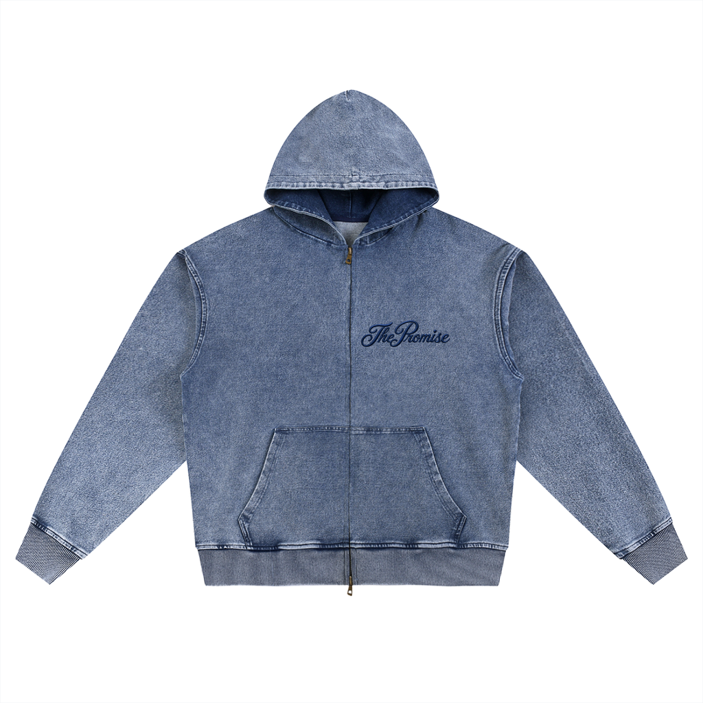 The Promise Covenant Denim Zip Hoodie