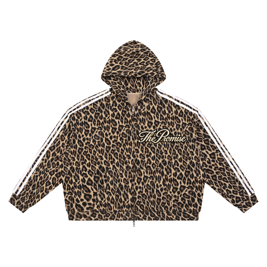 The Promise Wild Heritage Leopard Zip-Up Hoodie