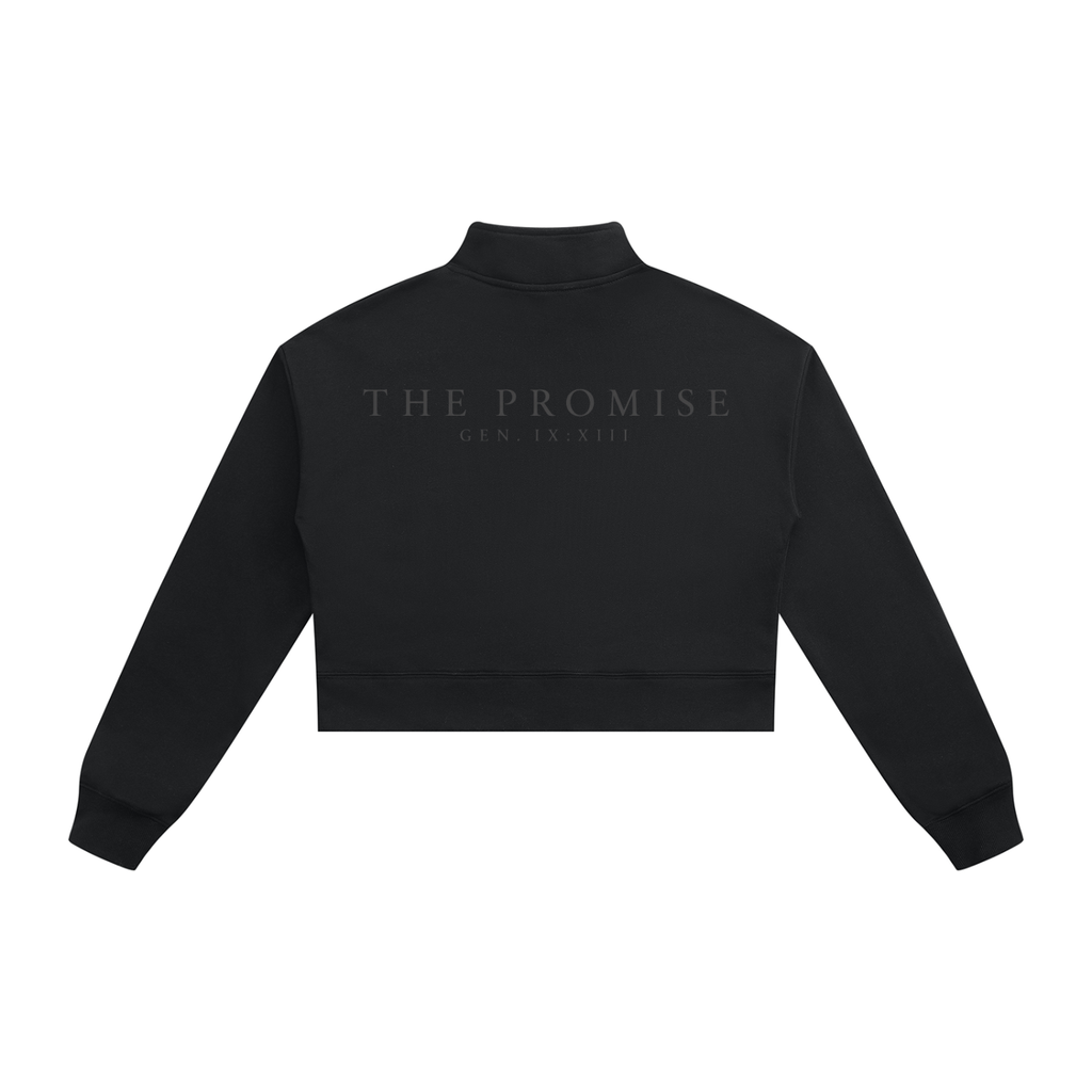 The Promise Essential Cropped Quarter-Zip Sweatshirt