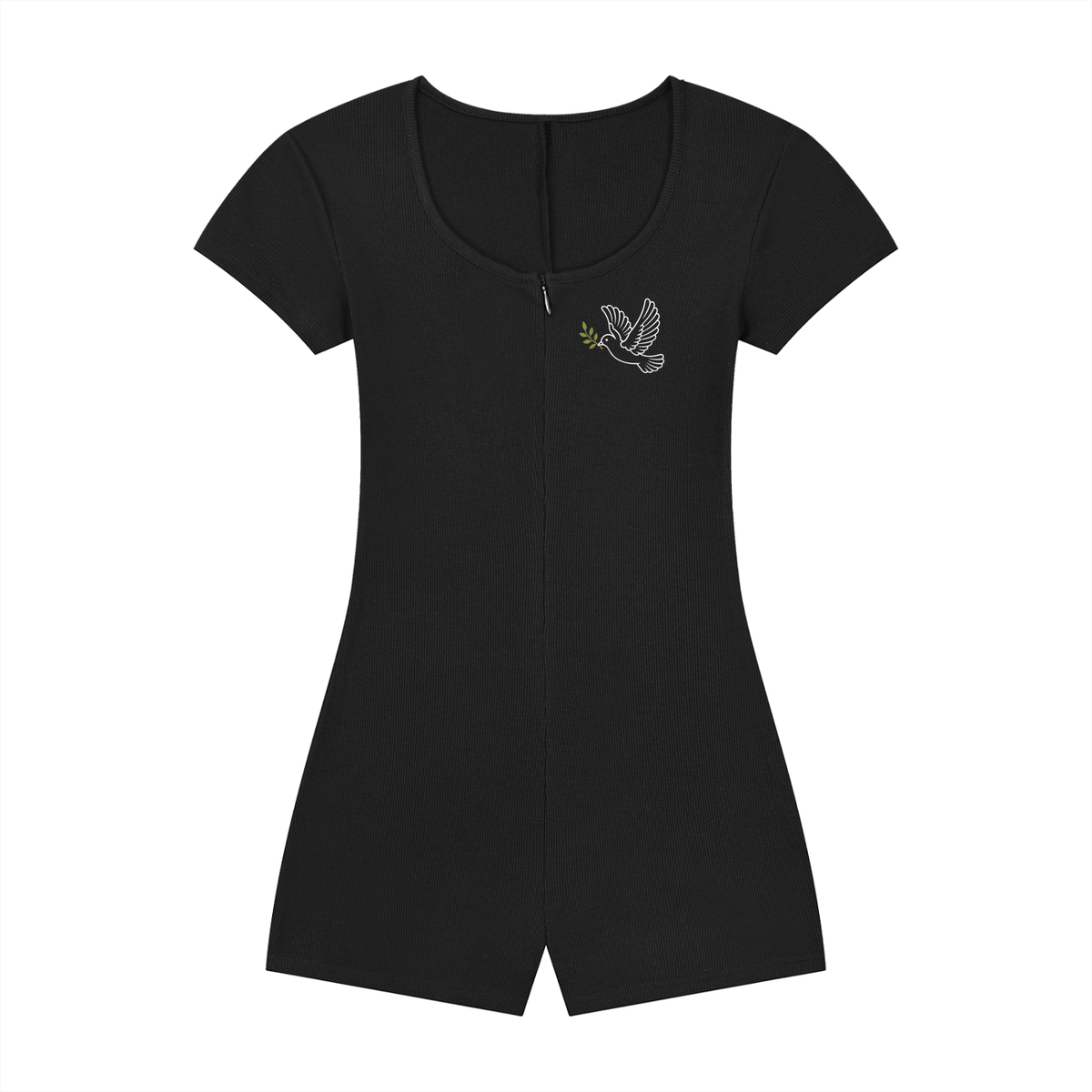The Promise Dove Ribbed Romper