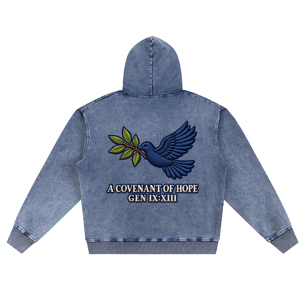 The Promise Covenant Denim Zip Hoodie